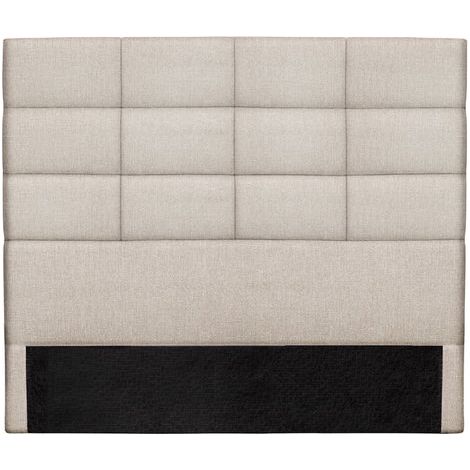 Testiera del letto moderna in tessuto beige naturale 160 cm ANATOLE (1/4)