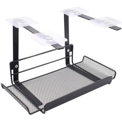 Bandeja organizadora de cables, bandejas para cables, cestas metálicas para cables, cajón bajo escritorio, almacenamiento de cables para oficina, almacenamiento oculto, no requiere perforaciones, gran (1/5)