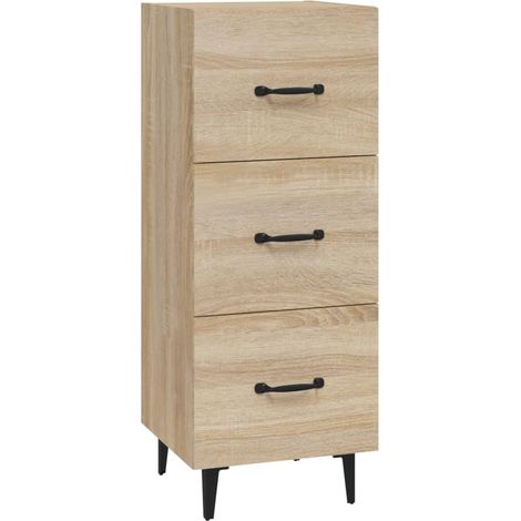 Aparador madera contrachapada color roble Sonoma 34,5x34x90 cm vidaXL