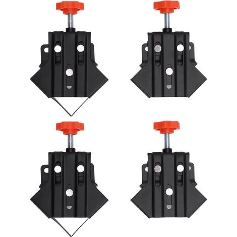 Stainless steel angle clamp, 4 pieces, 2 types of adjustable opening and closing, 90-degree right angle for woodworking projects (1/5)