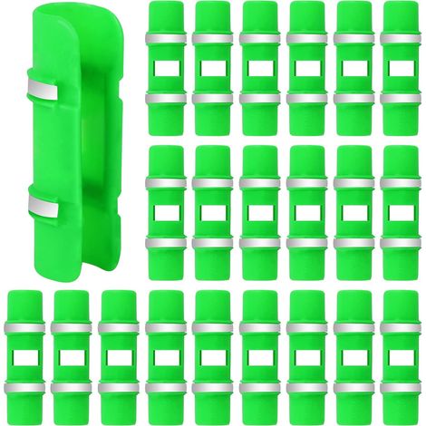 Lot de 30 clips de fixation pour tubes de 25 mm (vert) (1/5)