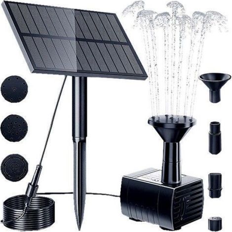 Pompe à eau solaire pour fontaine, bassin ou jardin avec câble de 3m