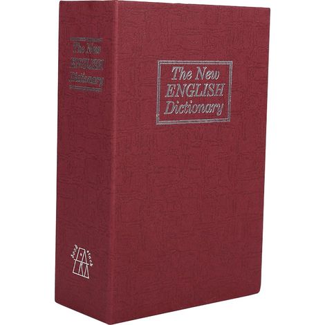 Coffre-fort en forme de livre, Coffre Fort Discret Cachette, Coffre-fort de rangement secret, Boîte de Rangement sûre de Dictionnaire avec Serrure à Combinaison pour Stocker Argent, Bijoux, Clé (1/5)