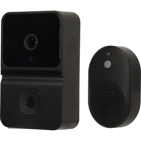Sonnette vidéo sans fil 1080p Wi-Fi avec vision nocturne, objectif grand angle HD, stockage cloud et lecture pour la maison Z30 Noir (1/5)
