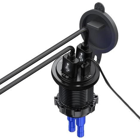 Chargeur de voiture USB – Prise de charge de véhicule, convertisseur de courant de type C, mini accessoire de voiture robuste à haute vitesse Contrôle de tension intelligent portable pour les (1/5)