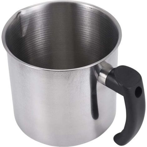 Pot De Coulée Pour Fabrication Bougies Fonte Cire Double Chaudière 44 Oz Pichet Poignée Résistante Chaleur (1/4)