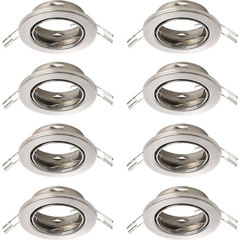 Lot de 8 spots encastrables, lampes orientables, luminaire (1/2)