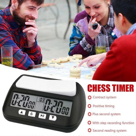 Horloge d'échecs numérique basique et minuteur de jeu, montre-bracelet numérique avec minuteur (1/4)