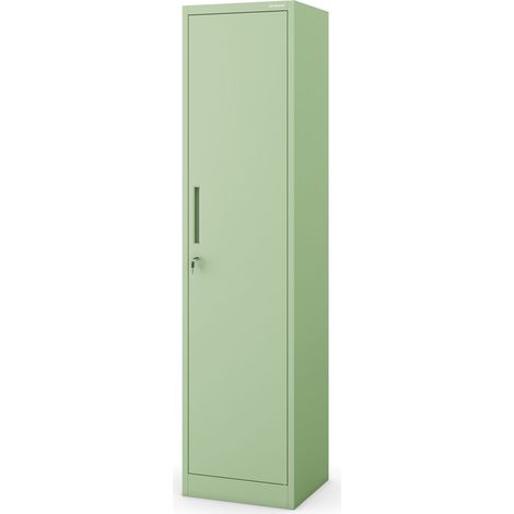 Armoire haute de bureau ALEX, 450 x 1850 x 400 mm, Fresh Style: vert pastel