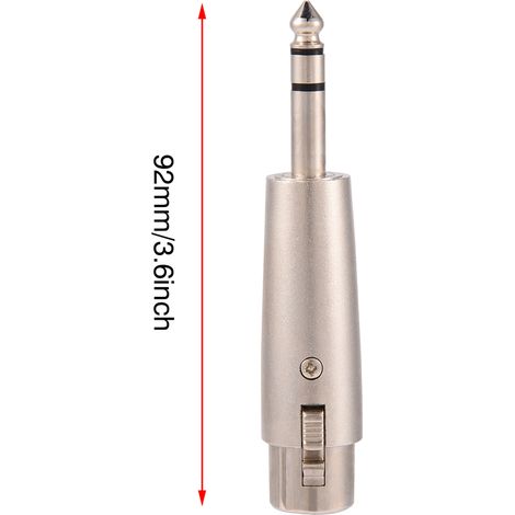Lot de 4 adaptateurs audio XLR femelle 3 broches vers prise jack stéréo 6,35 mm (1/4") pour microphone.