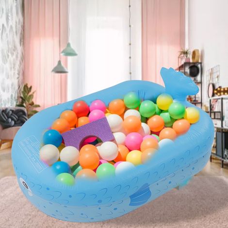 Piscine Gonflable pour Bébé avec Pataugeoire et Bassin de Jeux en Bleu - Idéal pour la Maison et les Loisirs d'Été - Solide et Durable -AUTRES (1/5)