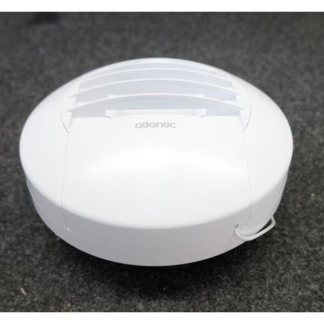 Atlantic – Bouche d'extraction autoréglable WC manuelle diamètre 125mm – Débit 5-30m3/h – Raccord sans fût – Commande par cordelette (1/2)