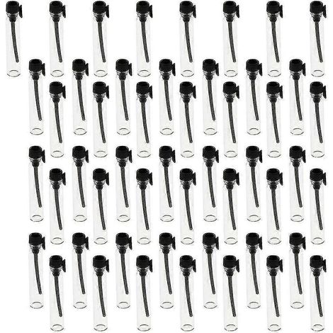 50 petits flacons en verre blanc de 2 ml pour parfums, produits de voyage et cosmétiques. (1/5)