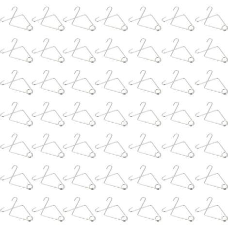 Crochet plafond - argenté - acier - pour maison et rangement (1/5)