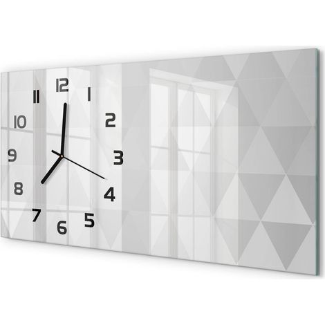 Horloge Murale XXL 60x30 cm Design Moderne en Verre Trempé Salon Salle à Manger Arrière-plan abstrait (1/5)