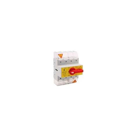 4-poliger 125-A-Lasttrennschalter mit Drehknopf am roten Trennschalter RSI-4125W03