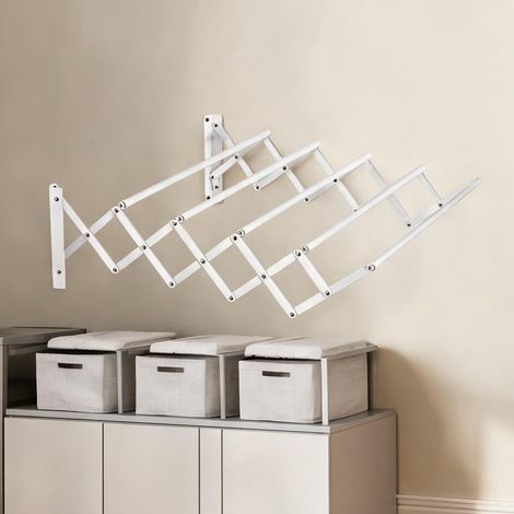 Porte-manteau coloris blanc en fer 63,5 x 60 x 20 cm (1/5)