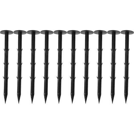 Lot de 30 clous de jardinage en plastique pour plantes - Anti-herbe - Outils de fixation pour tuteurs de plantes - Maintien des bordures de pelouse - Pour tentes et bâches de pluie (1/5)