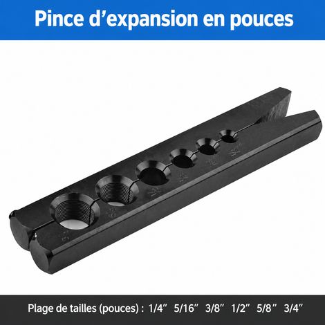 Barre de serrage impériale noire pour dudgeonnière et évaseur de tube cuivre réf 4424 3,6 × 6,7 × 10 cm 35 g – Livraison gratuite