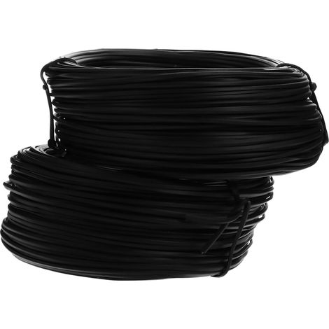 2 pièces Attache Fil Galvanisé Flexible Lot de Colliers de Serrage Noirs (1/5)