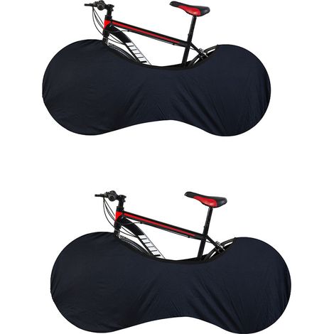 Juego de 2 fundas antipolvo para bicicletas, elásticas ajustables, impermeables y resistentes a salpicaduras, para bicicletas de montaña, de carretera y urbanas. (1/5)