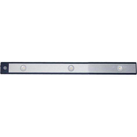 Ultradünne LED-Schrankleuchte, smart, wiederaufladbar, kabellos, mit Bewegungssensor, 40 cm / 15,7 Zoll, schwarz - Crezuo
