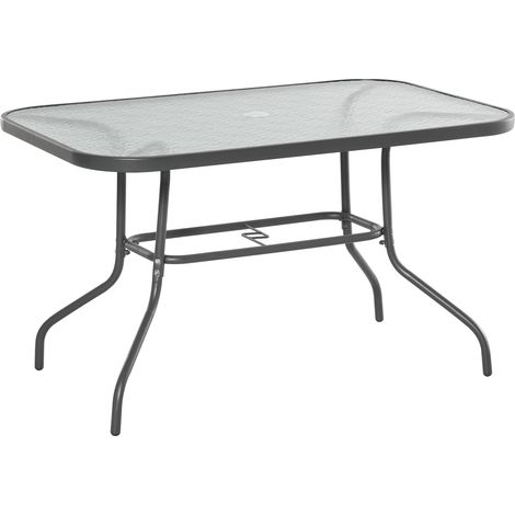Table de jardin rectangulaire MIKA grise (1/5)
