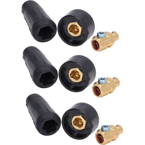 Anschlussdose für WIG-Schweißgeräte, 10 Stück Schnellsteckeradapter 10–25 mm², EU-Ausführung (1/5)