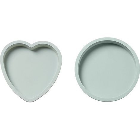Moule à gâteau rond en forme de cœur, moule de cuisson en silicone, ensemble de moules à gâteaux antiadhésifs, convient pour les cheesecakes et les brownies. (1/5)
