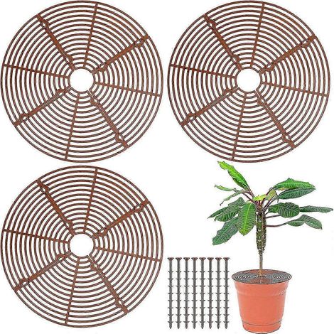 Protection de pot de fleurs en 3 pièces, maille de protection contre les petits chiens et les chats (avec 24 boulons de fixation) (1/5)