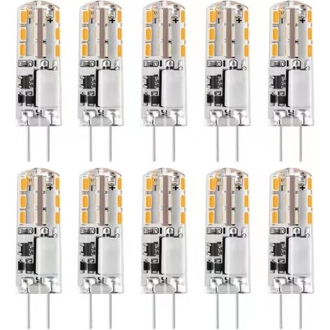 Confezione da 10 lampadine LED G4 12V AC/DC bianco caldo 3000K 2W, illuminazione dimmerabile - WELLNGS-AquaForge (1/5)