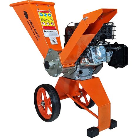 Forest Master 6hp - Cippatrice compatta a benzina con azionamento diretto 208 cc, 4 tempi, per produrre pezzi fino a 50 mm di diametro, portatile, leggera e ben bilanciata, facile da riporre (1/5)