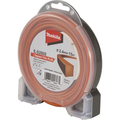 Makita® Zubehör Mähfaden Square TrmPLUS 4-kant Ø 2,4 mm-15 m E-02808