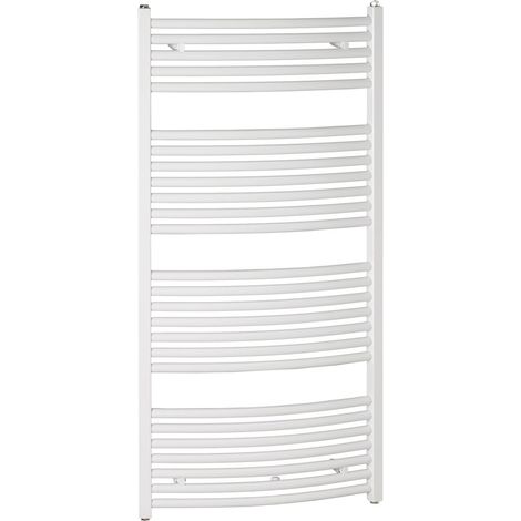 Zehnder Radiateur de salle de bain Zeno Bow, 1184x495 mm (HxL), Raccordement latéral, courbé, ZNT-120-050, ZZ300250B100000