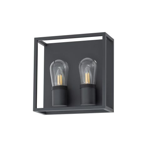 Applique esterna nera Nowodvorski Margot II 6W 2xE14 IP54
