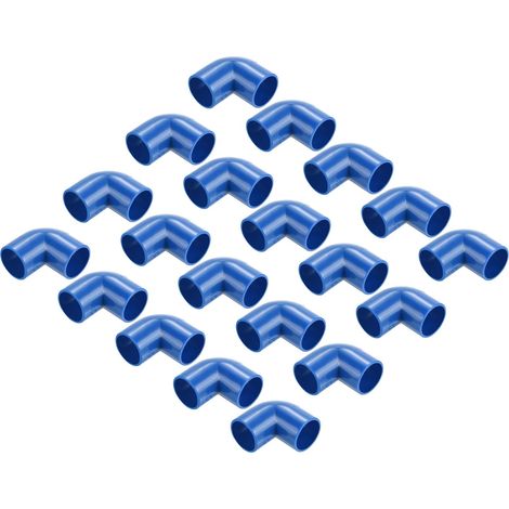 Raccord de Coude à 90 Degrés pour Conduit en PVC de 16 mm, Couleur Bleue, pour Changer de Direction, Idéal pour Étagère en PVC, Tuyau de Jardin, Conduit Électrique - Lot de 30 (1/5)