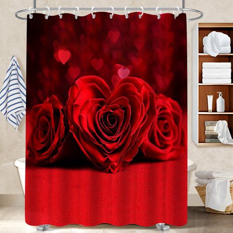 Rideau polyester pour douche 180x180 poids aux ourlets bâche polyester douche pour avec accessoires assortis (1/5)