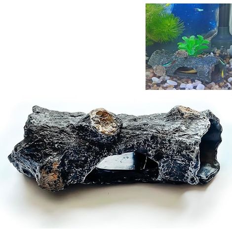 Cachette Reptile Tunnel Liège Noir 10x5.5x4 cm Sert D'abri et de pour Les Rongeurs Amphibiens il est Egalement Idéal la Décoration D'aquarium abri Serpent Geckos Lézards (1/5)