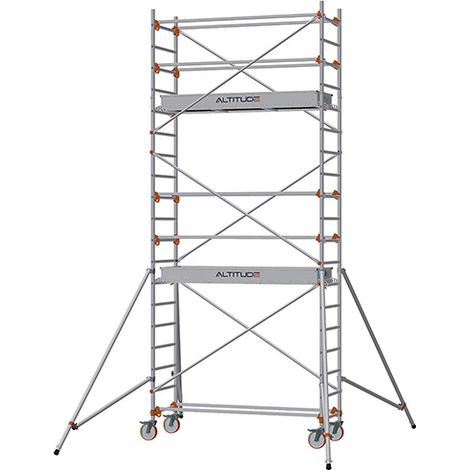 Trabattello mobile 2 piani - Altezza max. di lavoro 6.90m - 613715