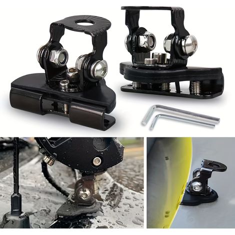 Supports de capot en 2 parties, fixations par clips - Installation sans perçage et non destructive (1/5)