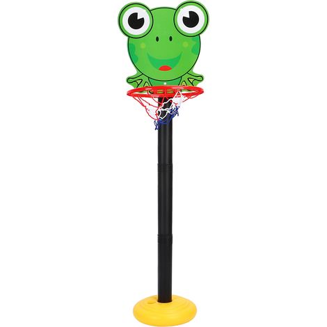 Basketballkorb-Set für Kinder mit höhenverstellbarem Ständer, Frosch-Design (1/5)