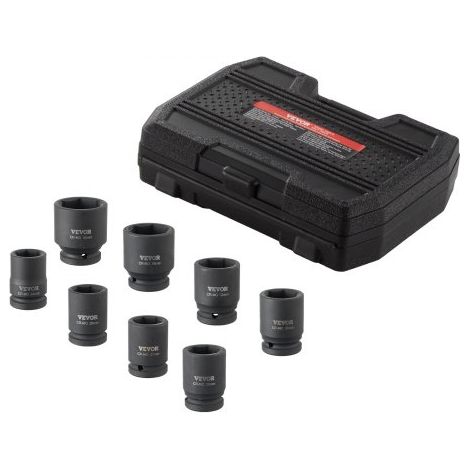 Jeu de Douilles à Chocs pour Écrous d’Essieu 8PCs Coffret de (1/5)