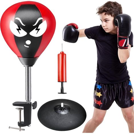 Sac de table de bureau de boxe, avec ventouses fortes et pince de table, pour soulager le stress, pour le bureau, les collègues (1/5)