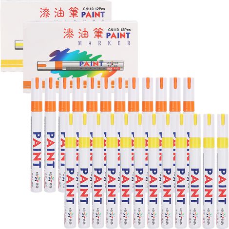 Lot de 24 marqueurs peinture, base huile, waterproof, pour marquage et réparation de pneus, outils de peinture (1/5)