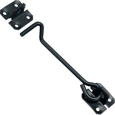 Bulk Hardware Crochet de cabine Noir 150 mm