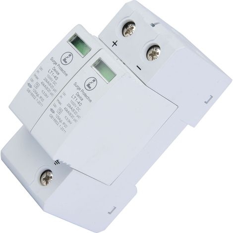 Dispositif de protection contre les surtensions 2P, protecteur contre la foudre photovoltaïque CC, parafoudre basse tension (40 kA) (1/5)