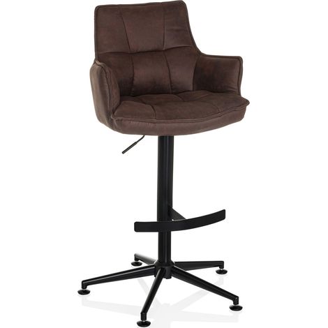 Barhocker / Barstuhl SOLAO LIFE HIGH Stoff braun hjh LIVING (1/5)