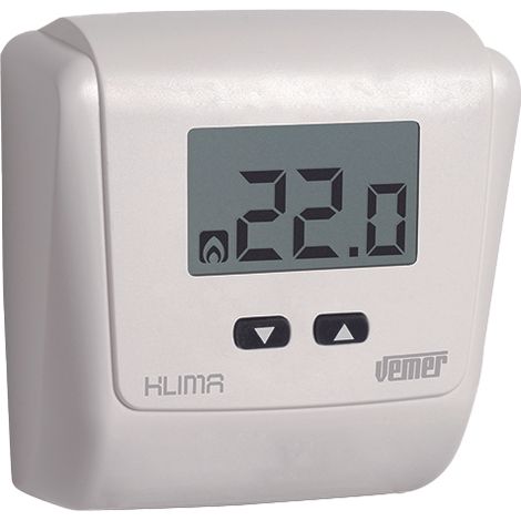 TERMOSTATO ELETTRONICO CON DISPLAY KLIMA LCD- Bianco- VEMER- pezzi 1
