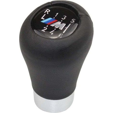 Enowelir Pommeau De Levier De Vitesse Sport En Cuir Compatible BMW Série 3 E46 5 E60 E61 6 E63 E64 X3 F25 X4 F26 (1/3)