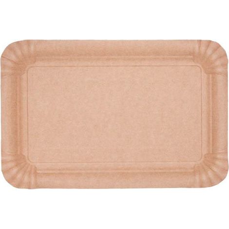 Plateau en papier kraft 13 x 20 cm 100 pièces.